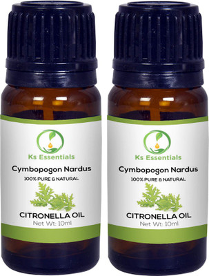 

Ks Essentials 100% Pure Citronella Essential Oil Natural & Undiluted (Cymbopogon Nardus) (10ml) Each(10 ml)