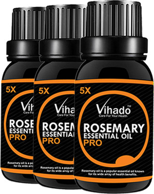 

VIHADO Rosemary Essential Oil 5X FAST Pure Natural - Use For Aromatherapy, Health Boost, Hair Re-Growth, Skin Care, Face OIL 20ML (PACK OF 3)(20 ml)