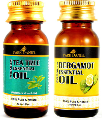 

Park Daniel Premium Tea tree essential oil and Bergamot essential oil- 100% Pure and Natural Combo pack of 2 bottles of 30 ml(60 ml)(60 ml)
