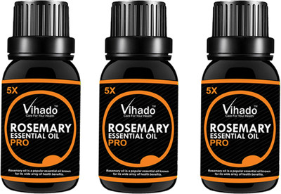 

VIHADO Rosemary Essential Oil 5x PRO (10 ML) (Pack of 3)(10 ml)
