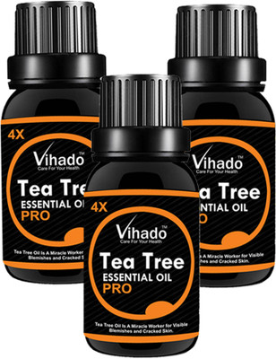 

VIHADO 100% Pure Essential Tea Tree oil 4X PRO - 20ML (PACK OF 3)(20 ml)