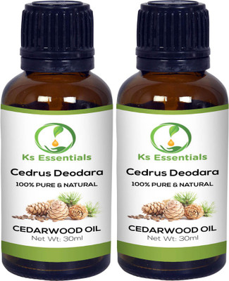 

Ks Essentials 100% Pure Cedarwood Essential Oil Natural & Undiluted (30ml) Each(30 ml)