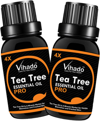 

VIHADO 100% pure and natural Tea Tree Oil 4X PRO (10 ML) (pack of 2)(10 ml)