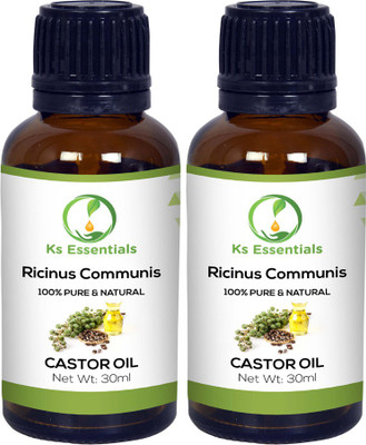 

Ks Essentials 100% Pure Castor Carrier Oil Natural & undiluted Hair Oil (30ml) Each(30 ml)