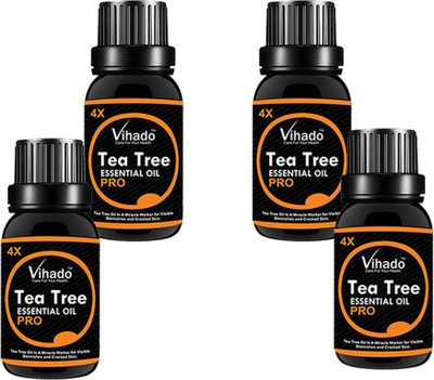 

VIHADO Tea Tree essential oil 4X PRO with Dropper (20 ML) (Pack of 4)(20 ml)