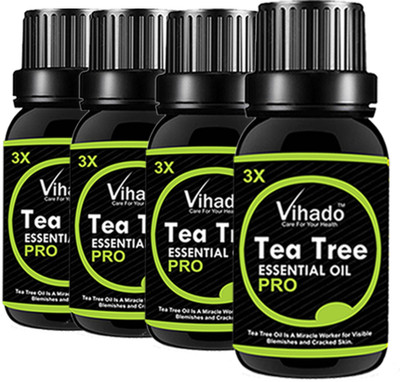 

VIHADO Tea Tree Oil Multipurpose Essential Oils Travel Pack (For Hair & Skin) 30 ML (PACK OF 4)(30 ml)