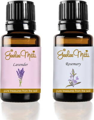 

Geeleemitti Pure Lavender and Rosemary Essential Oil Combo Pack of 2(20 ml)
