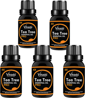 

VIHADO 100% Pure Essential Tea Tree oil 4X PRO - 15ML (PACK OF 5)(15 ml)