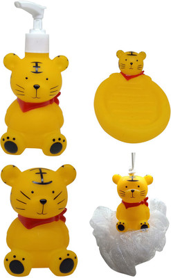 

Confidence Combo Of 4 Pcs Cartoon Character Bathroom Accessories Set For New Born Baby, Bath Toy(Yellow)