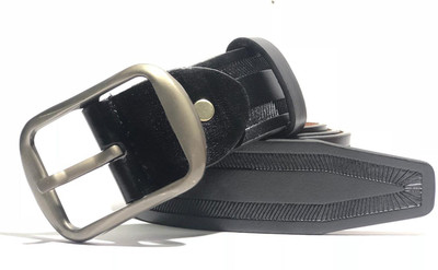 

LAER Men & Women Brown Genuine Leather Belt, Black