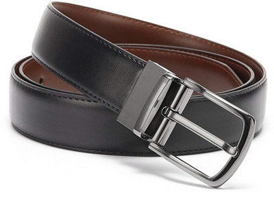 

Phobs Men Formal Multicolor Genuine Leather Reversible Belt, Black& brwon