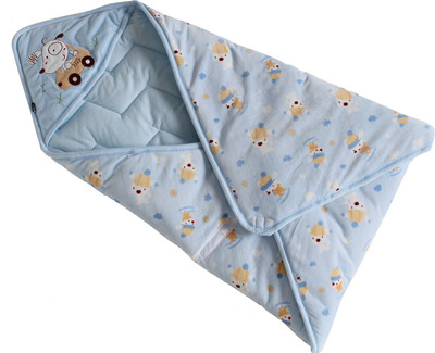 

Offspring Cartoon  Swadding Baby Blanket(Microfiber, Blue