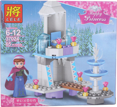 

Tickles S Ana Elsha Figure Castle Block Set Figure Puzzles Block Set Learning Toy 65 Pcs 6 Years Plus(Multicolor)