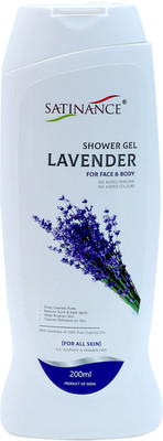 

Satinance Lavender Shower Gel 200ml (For Face & Body) - No Added Perfume & Colours, SLS, Sulphate & Paraben Free(200 ml)