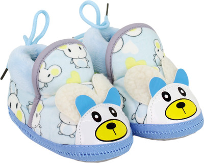 

Neska Moda 0 To 12 Month Premium Baby Booties(Toe to Heel Length - 12 cm Blue)