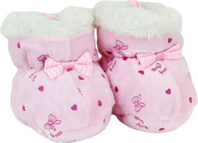 

Neska Moda 0 To 12 Month Baby Booties(Toe to Heel Length - 12 cm Pink)