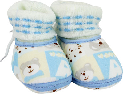 

Neska Moda 0 To 12 Month Baby Booties(Toe to Heel Length - 12 cm Blue)