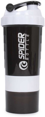 

Spider Shaker 500 ml Shaker(Pack of 1, Black), Black and white