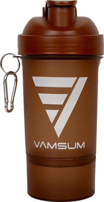 

VAMSUM Fitness 600 ml Shaker(Pack of 1, Brown)