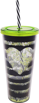 

Archies Double Walled Plastic Sipper in Green Color with Straw, 500 ml Capacity, 1 Pc. 380 ml Sipper(Pack of 1, Clear)