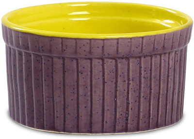 

caffeine Dessert Serving Ceramic in Glossy Purple and Yellow Ramekins (Set of 1) Stoneware Bowl(Purple, Yellow, Pack of 1)