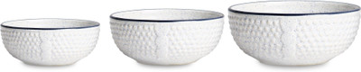 

Caffeine Serving Ceramic/Stoneware in White Bubble (1 Large, 1 Medium & 1 Small) (Set of 3) Handmade Stoneware Bowl Set(White, Pack of 3)