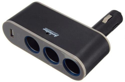 Universalmart Socket 3 Socket Adapter Splitter USB Port Charger Car Cigarette Lighter Car Cigarette Lighter(1) Flipkart