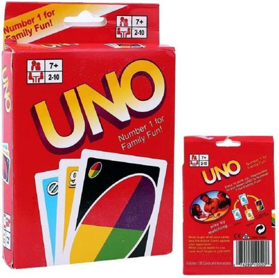 

Toyzwonder UNO Playing Flash Cards For Kids Party Table Fun Games(Multicolor)