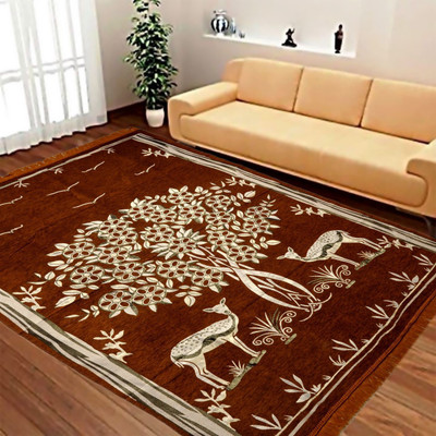 

ABhomedecor Multicolor Chenille Carpet(135 cm X 215 cm)