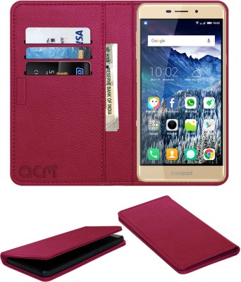 ACM Flip Cover for Coolpad Mega 2.5d(Pink, Cases with Holder, Pack of: 1)