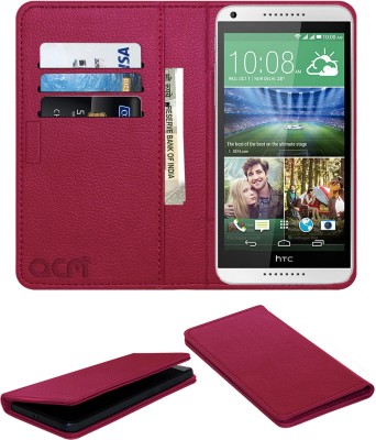 ACM Flip Cover for Htc Desire 816(Pink, Cases with Holder, Pack of: 1)