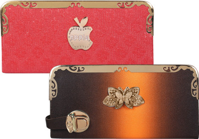 

Fashonic Casual Pink, Orange Clutch, Orange;pink