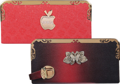 

Fashonic Casual Pink, Maroon Clutch, Maroon;pink