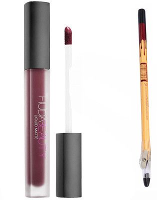 

Huda Beauty Liquid Matte Vixen Colour Lipstick 3 Ml with Eye Kajal(Set of 1)