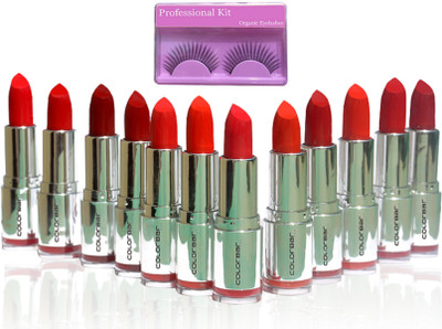 

Professional kit Eyelashes With Lipstick Set Of 12(Set of 13)