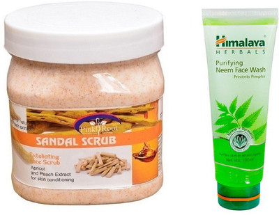 

Pink Root SANDAL SCRUB 500ML WITH NEEM FACE WASH(Set of 2)