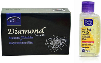 

Pink Root DIAMOND KIT 83G WITH CLEAN & CLEAR LEMON FACE WASH(Set of 2)