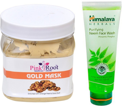 

Pink Root GOLD MASK 500ML WITH NEEM FACE WASH(Set of 2)