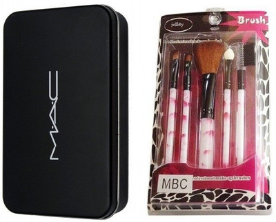 jollity Make Up Brush Set Of 5 With MAC Make Up Brush Set Of 1 2 Combo Offer(Set of 2)