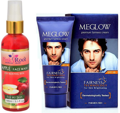 

Pink Root APPLE FACE WASH 100ML WITH MEGLOW MEN FAIRNESS CREAM (SPF-15)(Set of 2)