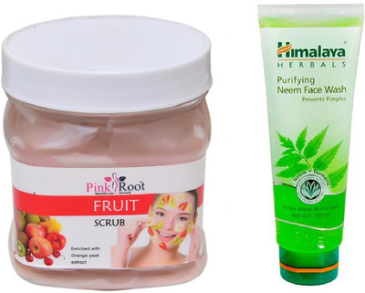 

Pink Root FRUIT SCRUB 500ML WITH NEEM FACE WASH(Set of 2)
