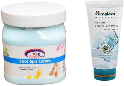 

Pink Root FOOT SPA CREAM 500ML WITH LEMON FACE WASH(Set of 2)
