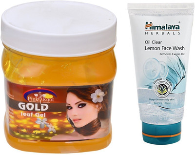 

Pink Root GOLD GEL 500ML WITH HIMALAYA LEMON FACE WASH(Set of 2)