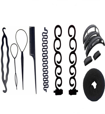 

JAGTEK Hair styling Girl & Women Hair Combo Set 13 Pcs , New Hair Styling For Girls And Women. Easy To Use At Home(Set of 13)