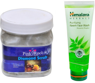 

Pink Root DIAMOND SCRUB 500ML WITH NEEM FACE WASH(Set of 2)