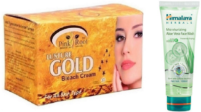 

Pink Root GOLD BLEACH 250G WITH ALOE VERA FACE WASH(Set of 2)