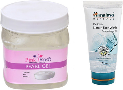 

Pink Root PEARL GEL 500ML WITH HIMALAYA LEMON FACE WASH(Set of 2)