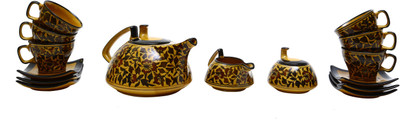 

Caffeine Brown Sehra Stoneware(Brown, Pack of 15)
