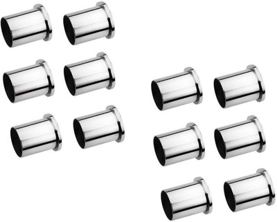tajhardwaregallery Silver Rod Rail Bracket Metal(Pack of 12)