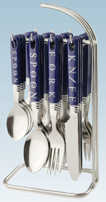 

Elegant Zodiac Blue Stainless Steel, Plastic Cutlery Set(Pack of 24)